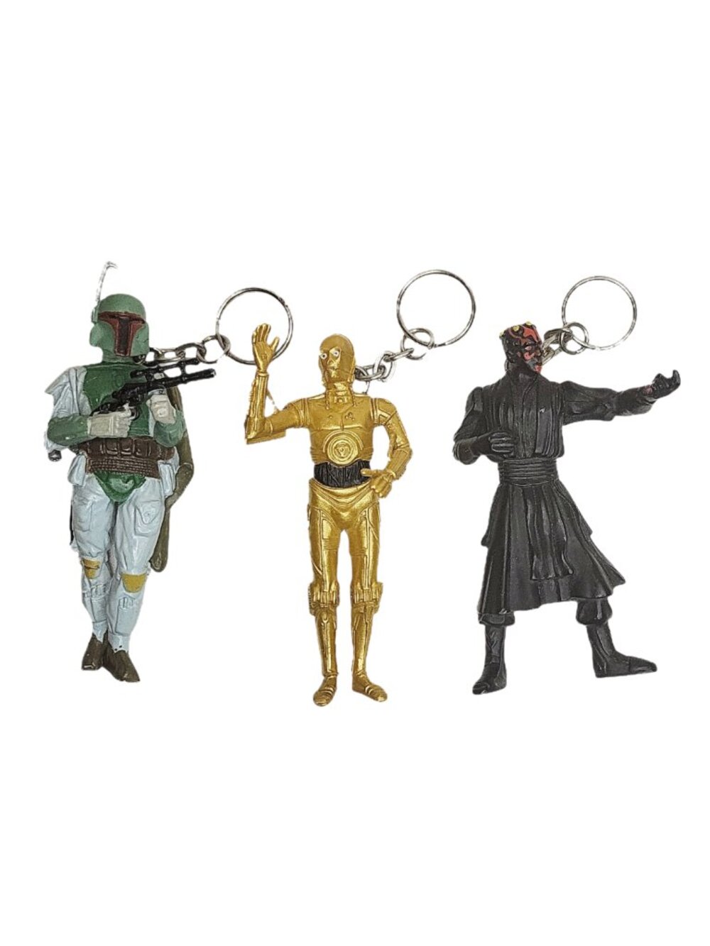 Star Wars Keychain Collectibles Bobba Fett C3PO Darth Maul - 2007 LFL